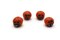 4 19mm Orange and Black Jack-O-Lantern Pumpkin Lampwork Glass Halloween Beads